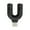 Black, variant on Double Headphone Adapter U Shaped Connectors For Smartphones Tablets Enables Shared Playbacks Clear Voice Chatting