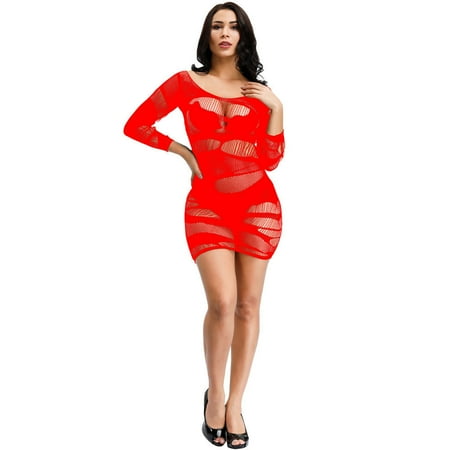 

JDEFEG Valentines Day Lingerie for Women Plus Womens Transparent Pajamas Underwear Bodystockings Dress Pajamas Underwear Lingerie Tops for Women Cleavage Spandex Red
