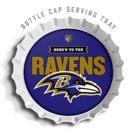 YouTheFan NFL Baltimore Ravens Bottle Cap Serving Tray