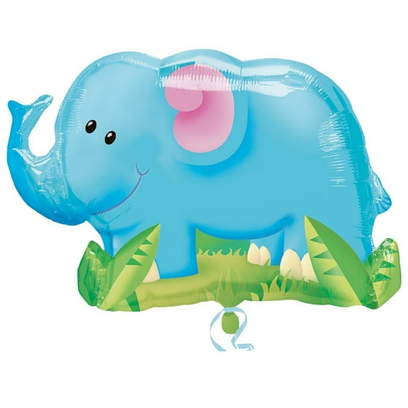 XL 33" Elephant Super Shape Mylar Foil Balloon Jungle Safari Birthday Party