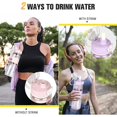thumbnail image 4 of Water bottle with straw, 1L, 4 of 5