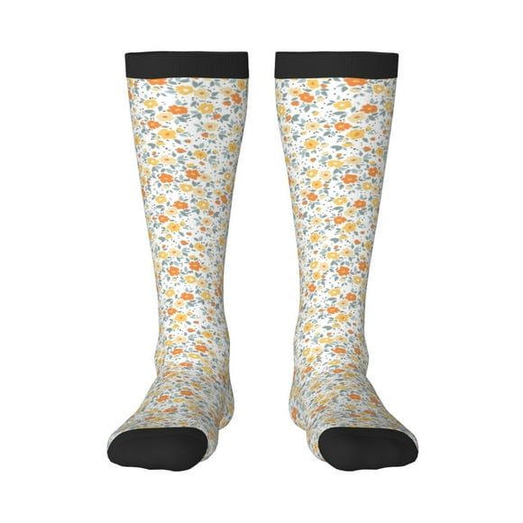 Easygdp Chaussettes de Sport à Imprimés Floraux, Chaussettes de Compression pour Hommes et Femmes