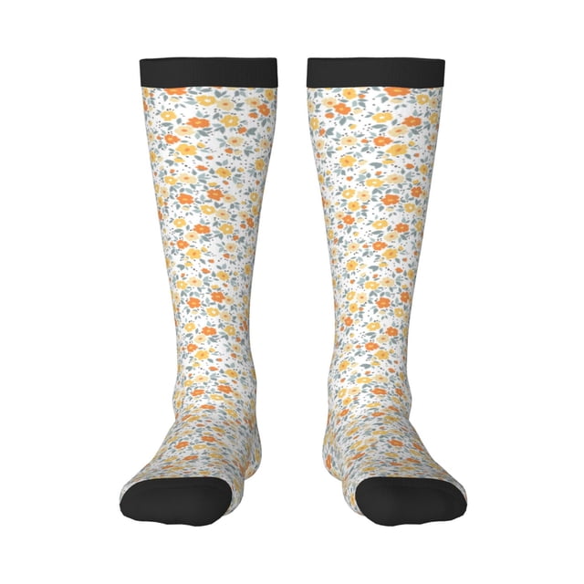 Easygdp Chaussettes de Sport à Imprimés Floraux, Chaussettes de Compression pour Hommes et Femmes