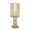 Gold Handmade Turned Style Pillar Cylinder 6" x 6" x 16", variant on DecMode Black Glass Handmade Turned Style Pillar Hurricane Lamp with Smoked Glass Finish