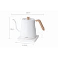 thumbnail image 4 of Electric Kettle, Coffee and Tea Kettle 800ml 1200W, Stainless Steel, Black, 4 of 5