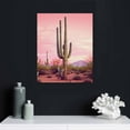 thumbnail image 4 of Nawypu  Modern Pictures for Living Room Beach Palm Trees Paintings 3 Pieces Canvas Summer Pink Wall Art Saguaro Cacti Artwork Home Decor Giclee Framed Stretched Ready to Hang 16x20 inch, 4 of 4