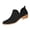 Black, variant on Khaki Ladies' Comfortable Pointed Toe Ankle Boots With Hollow Accent, Great For Daily Style