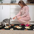 thumbnail image 3 of Pioneer Flower Floral Print Pattern Kitchen Rugs Sets Of 2, Anti Fatigue Non Slip Washable Floor Mats for Kitchen Sink Laundry, 17X30 Inch + 17X47 Inch, 3 of 6