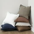 thumbnail image 3 of Sanmadrola Throw Pillow Covers Decorative Linen Fringe Throw Pillow Covers Cozy Boho Farmhouse Cushion Cover with Tassels Soft Accent Pillowcase for Couch Sofa Bed Living Room Home Decor 2 Set 18X18, 3 of 6
