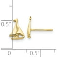 thumbnail image 3 of 10K Yellow Gold Fashionable, Vibrant, Enchanting Polished 10 Mm 7 Sail Boat Earrings, 3 of 4