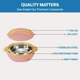 thumbnail image 4 of Pinnacle 3-Pc Insulated Casserole Set – 3/2/1L Hot Food Warmer with Lids Rose, 4 of 9