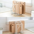 thumbnail image 4 of CAROOTU Kitchen Countertop Cutting Board Rack Chopping Board Organizer Stand Holder Pots Pan Lids Rack Organizer, 4 of 7