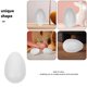 thumbnail image 4 of 50 huevos de espuma blanca para Pascua, manualidades de bricolaje, huevos de poliestireno lisos para pintar, decorar y adornos navideños, 4 of 8