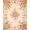 Orange Pink, Pattern 1, variant on Design&I 5'x7' Washable Area Rug Vintage Scrolling Botanical Border Centered Distressed Scroll for Guest Room, Lounge, Apartment, Flatweave & Daily Traffic Ready