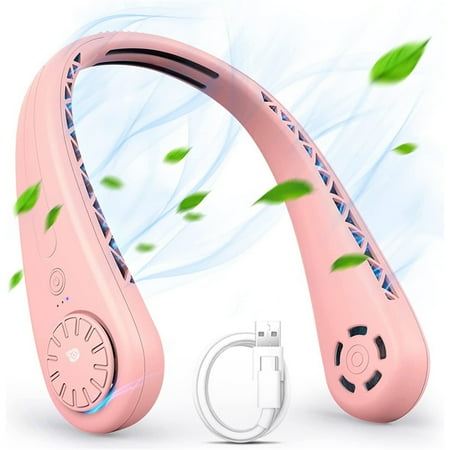 

Elbourn Cooling Neck Fan Bladeless Hands Free Personal Portable Neck Fan (Pink)
