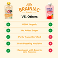 thumbnail image 3 of Little Brainiac Organic Fruit & Oat Toddler Food with BrainPack, Banana Apple Oat, 3.5oz, 3 of 13