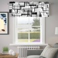thumbnail image 3 of Curtain Valance for Windows Gray Geometric Stripes Kitchen Curtain Valances Modern Abstract Lines Valances Window Treatments Short Curtains for Kitchen Living Room Bedroom Home Decor 54x18 Inch, 3 of 9