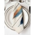 thumbnail image 2 of nqOlkjepod Blue Brown Feathers Cloth Napkins Set of 4 Reusable Dinner Napkins, Boho Ombre Vintage Wooden Grain Cocktail Napkin Washable Table Napkins for Wedding/Holiday Party/Baby Shower 20"x20", 2 of 8