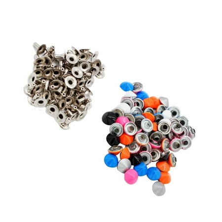 

Pack of 50pcs Multicolor Polished Studs Rivets Spikes Shoes Bag Clothes Belt Leathercraft