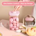 thumbnail image 2 of Airtight Food Storage Container - 7 Pcs One Button Handy Container Stackable Food Containers for Snacks Candy Salt Herbs Spices Coffee Bean Formula Popcorn BPA-Free Tight Seal, 2 of 6