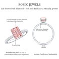 Rosec Jewels 2 Carat Emerald Cut Lab Grown Pink Diamond IGI Certified ...