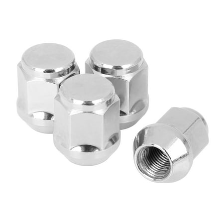 4 Pcs M12x1.25 Chrome Bulge Acorn Hex Wheel Lug Nuts Cone Seat Tool for Car