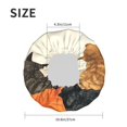 thumbnail image 4 of Kdxio Four Cats Watching Rain Print Shower Cap for Women,Elastic and Reusable,Double Waterproof Layers Bathing Hat, 4 of 6