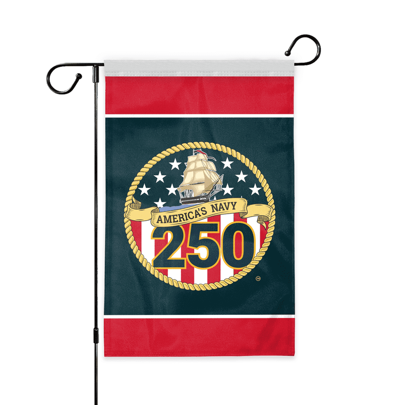 AGAS America’s Navy 250 Garden Flag 12 x 18 inch Double Sided 200D Nylon (No Pole)