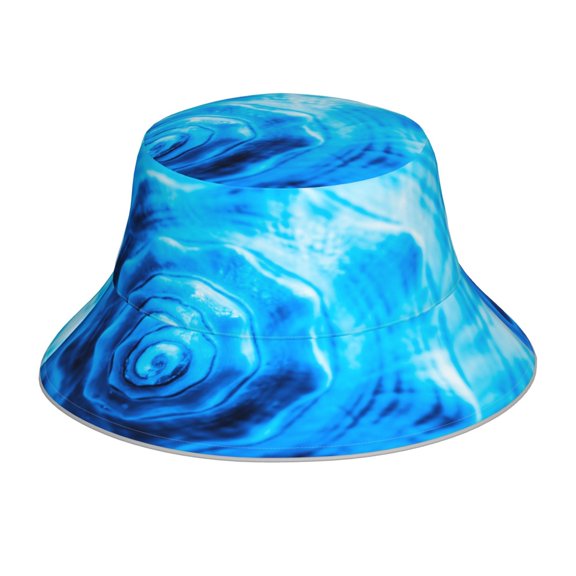 Balery Blue Shell Sun Hats for Men Women Bucket Hat UPF 50 Buckey Hat Boonie Hat Foldable UV Protection Hiking Beach Fishing Summer