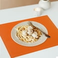 thumbnail image 6 of Fenyluxe Placemats for Dining Table Scalloped Edges Color Table Mats Great for Parties and Christmas Table Decorations (Orange) 18x12in, 6 of 8