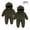 Army Green, variant on Unisex Baby Snowsuit Bear Ear Hooded Jumpsuit Fleece Romper Toddler Winter Front Zipper Hooded Coat Outfits Casual Holiday Party Warm Jumpsuit Daily