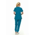 thumbnail image 2 of HEAL+WEAR Women's Scrub Set-4-Way Stretch-Stretch V-Neck Top&Straight-Leg Pants Soft, 2 of 3