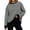 Black, variant on Waffle Knit Pullover for Women Faux Layered Stripe Contrast Hem Side Slits Fall Casual Top