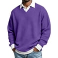 thumbnail image 2 of Men Polo Shirt Casual Lightweight Long Sleeve Shirt Solid Textured Waffle T Shirts Collared Golf Shirts, 2 of 8