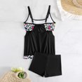 thumbnail image 5 of Busydd Women Swimsuits S-3XL 2 Piece Tankini with Boyshorts Trendy Print Strap Bathing Suit Round Neck Swimwear, 5 of 6