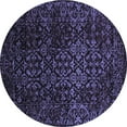 thumbnail image 1 of Ahgly Company Machine Washable Indoor Round Persian Blue Traditional Area Rugs, 4' Round, 1 of 4