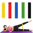 thumbnail image 4 of Resistance Loop Exercise Bands Exercise Bands for Home Fitness, Stretching, Strength Training, Physical Therapy,Elastic Workout Bands for Women Men Kids Set of 5, 4 of 7