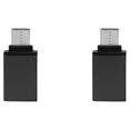 thumbnail image 2 of ZLight USB-C Type-C Male To USB 3.0 Female OTG Data Adapter Converter Computer Connector black 2Set, 2 of 6