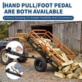 thumbnail image 3 of 1500 Lbs Garden Cart, 15 Cu.ft Garden Utility Trailer Steel Dump Cart with Removable Sides, Hand Pull or Foot Pedal Dumping for ATV UTV Lawn Mower Tractor, 3 of 14