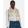 thumbnail image 2 of Time and Tru Women's Multi Striped Scarf, White/Peach Combo, 2 of 3