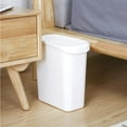 thumbnail image 5 of FRCOLOR White Plastic Trash Can for Garbage Use Multifunctional Waste Bin Perfect for Small Spaces 2.5 Gallon, 5 of 8