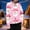 Pink, variant on Aueoeo Women Christmas Printed Shirt Button Up Long Sleeve Laple Collar Top Blouse Business Casual Work Tops