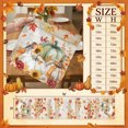 thumbnail image 6 of Table Runner 36 Inches Long, Fall Maple Leaf Decorative Table Runner for Party Wedding Home Decor, Thanksgiving Pumpkins Squirrel Retro Wooden Dresser Scarves for Bedroom Kitchen Decor 13x36 Inch, 6 of 8