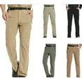 thumbnail image 1 of Styesk Men's Pants Men's Solid Color Washed Outdoor Elastic Mountaineering Drying Casual Pants, 1 of 5