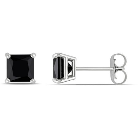 1 2 Carat T W Black Diamond 14kt White Gold Stud Earrings 1 2 Carat T W Black Diamond 14kt White Gold Stud Earrings