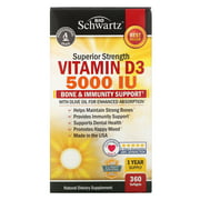 BioSchwartz Superior Strength Vitamin D3, 5,000 IU, 360 Softgels