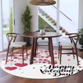 thumbnail image 3 of Happy Valentines Day Round Area Rug 8Ft Washable Large Circle Rugs for Living Room Dorm, Red Love Branches Spring Non-Slip Carpet Floor Mats Indoor Outdoor Carpet Runner Aesthetic Home Decor, 3 of 8