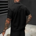 thumbnail image 5 of Polo Shirts for Men Knit Tops Lapel Collar V Neck Short Sleeve Jacquard Textured Casual Pullover Tees, 5 of 7