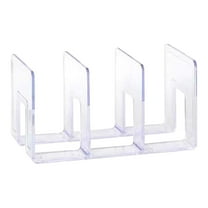 1Pack 3-Section Clear Acrylic Desk File Sorter,Clear Desk Organizer,Desktop File organizer Purse Handbag divided organizer for Book,Envelopes,Mail,Document,Notebook,Office Supplies(Clear)