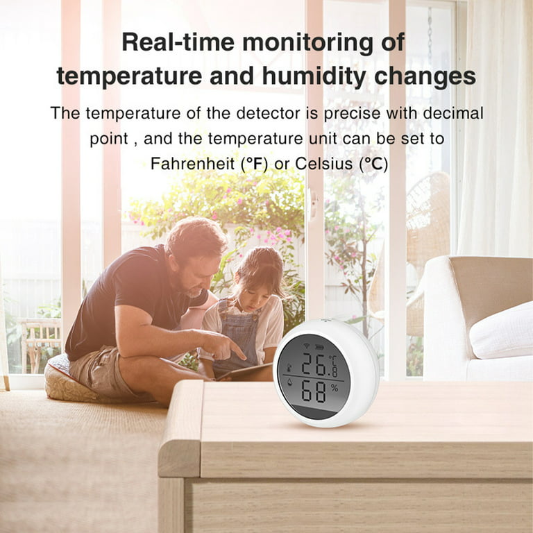 Temperature And Humidity Sensor Wireless Control Home Detector